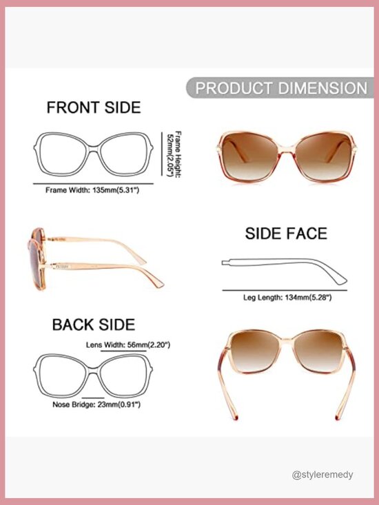 Polarized Square Frame Sunglasses with UV400 Protection main image 6
